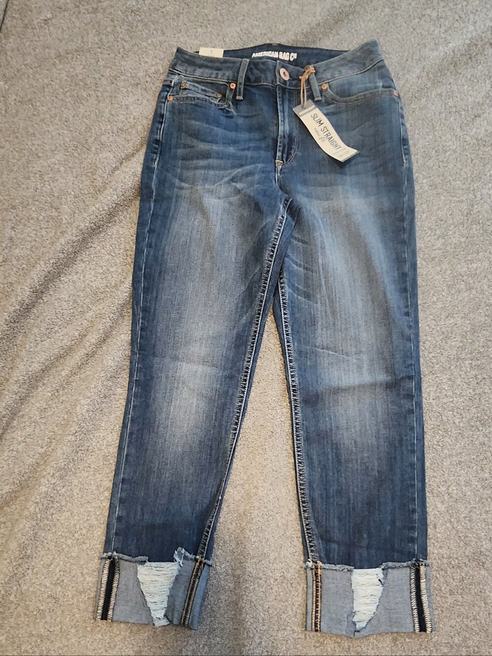 American Rag Cie Slim Straight High Rise Jeans NWT Size 5 Waist 26" Inseam 25"